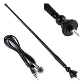 Bilantenne i gummi med adapter, set fra siden
