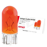 10 amberfarvede WY5W T10 halogenpærer 5 W 12 V