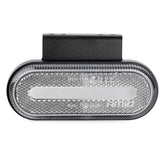 Oval hvid LED-markeringslygte set forfra