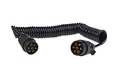7-polet spiralkabel med plaststik til trailer