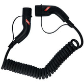 Carpoint spiralladekabel til elbiler Type 2 til Type 2, 32 A, 3-faset, 6 meter
