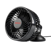 Sort 6 tommer bilventilator med sugekop