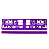 Lilla metallic nummerpladeramme set forfra