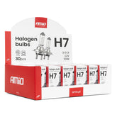 Pakke med 30 H7-halogenpærer 12V 55W med UV-filter