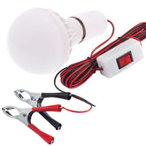 LED arbejdslampe 12V med krokodilleklemmer fra CARMOTION