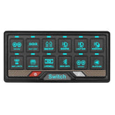 RGB 12-knappers Panel med Touchbetjening – 12V/24V Styrepanel