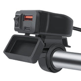 Motorcykel USB-C & USB QC3.0 Oplader med Afbryder