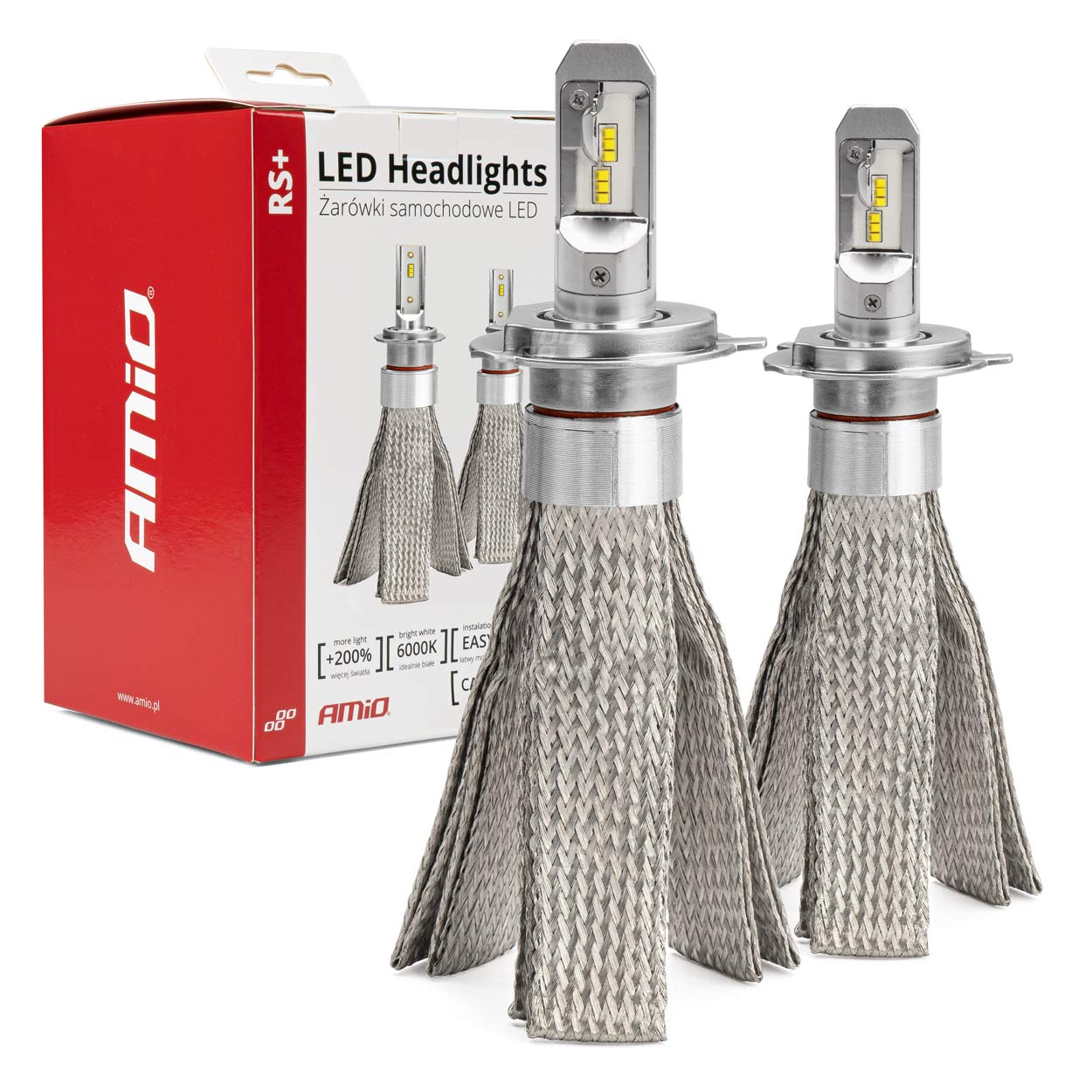 H4 LED-forlygter RS+ set forfra