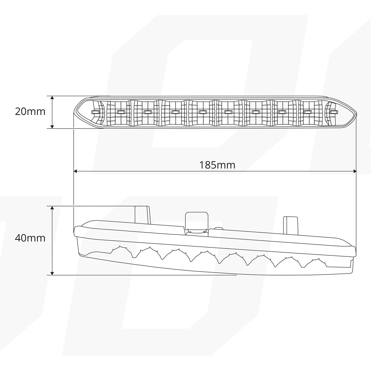 DRL 810 kørelys med LED-række