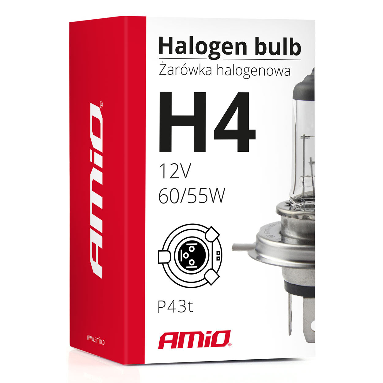 H4-halogenpære med E8-godkendelse