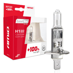 H1 halogenpærer LumiTec Silver +100% DUO