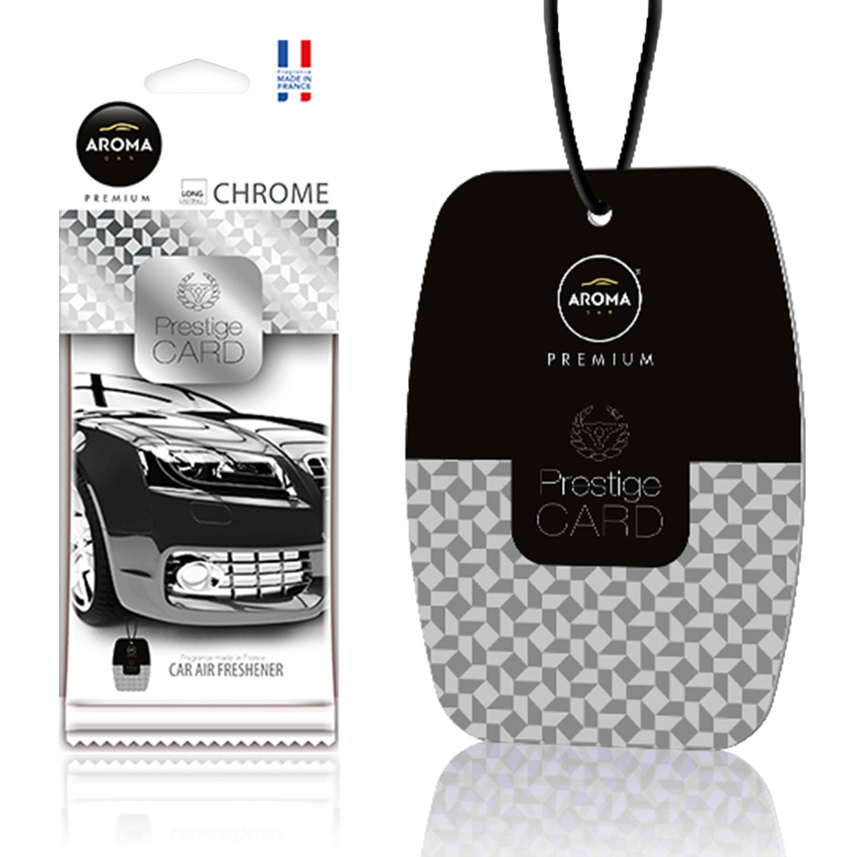 Aroma Car Prestige Card Chrome hængende luftfrisker til bil