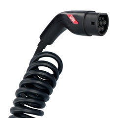 Carpoint spiralladekabel til elbiler Type 2 til Type 2, 16 A, 3-faset, 6 meter
