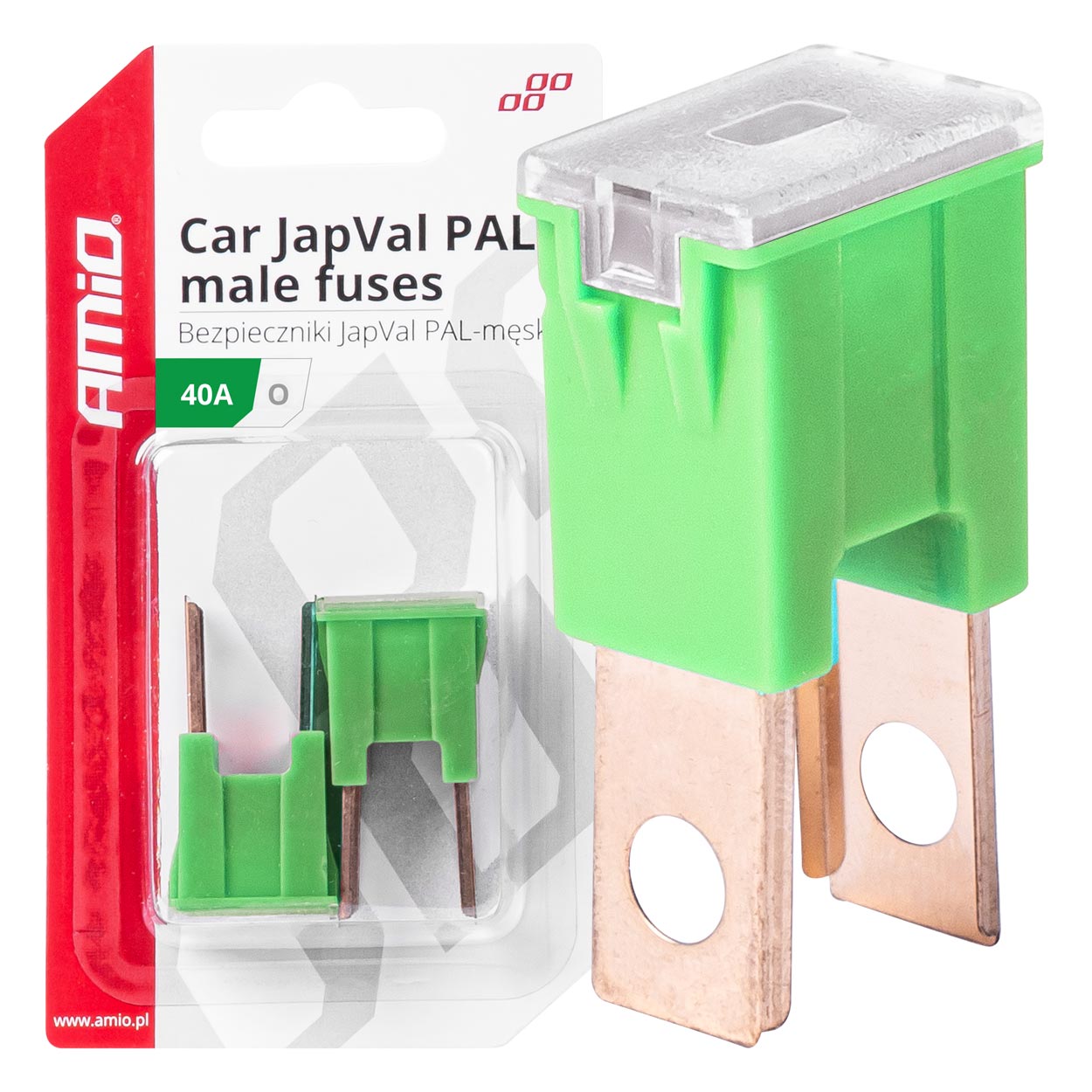 JAPVAL PAL O-sikring med ben, 40 A