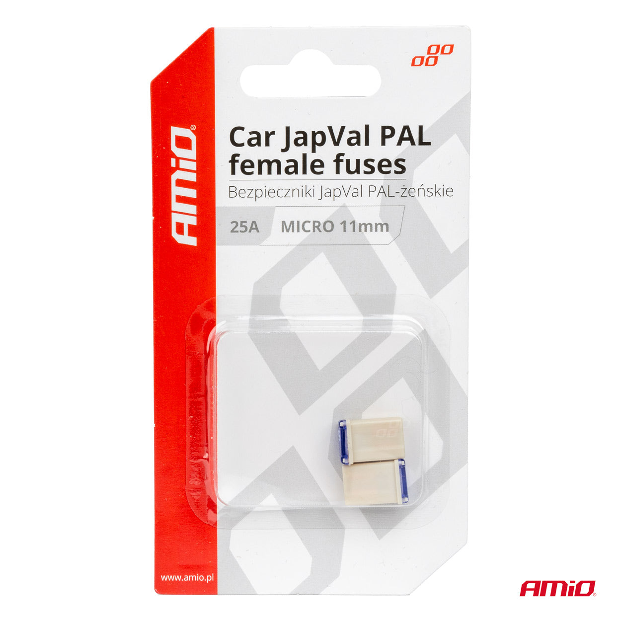 Pakke med 2 JAPVAL PAL femalesikringer