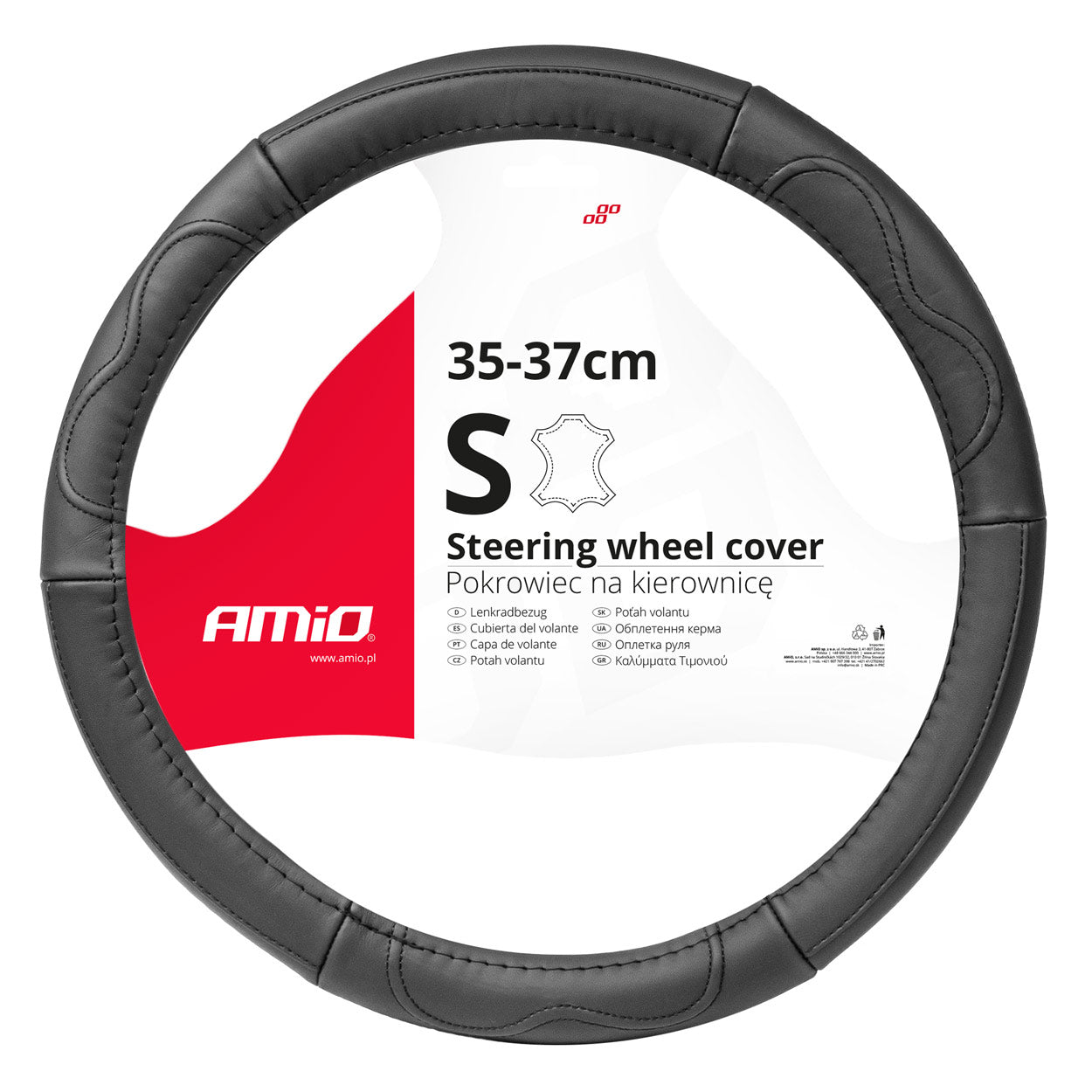 Ratbetræk Leather Series til rat på 35-37 cm