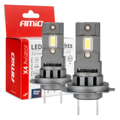 LED-forlygter X4 AVIATOR til H7 og H18