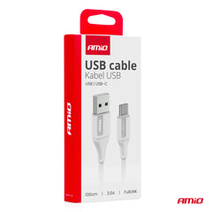 USB-A til USB-C-kabel med 100 cm længde