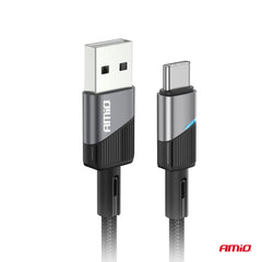 USB-A til USB-C-kabel med opladning og dataoverførsel