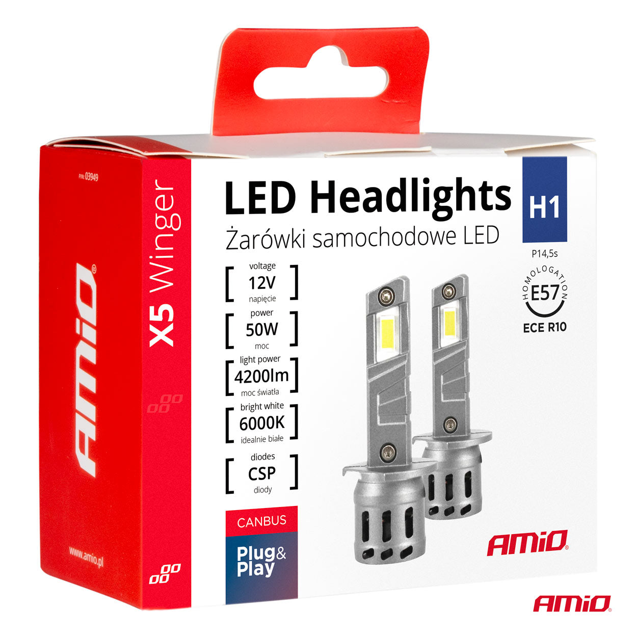 WINGER X5 LED-pærer H1 6000K