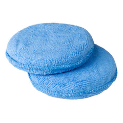 Runde mikrofiber polerpads til bilpleje, sæt med 2 stk.