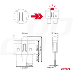 Standard bilsikringer med synlig LED-funktion