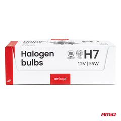 30 H7-halogenpærer til forlygter med 12V, 55W og UV-filter