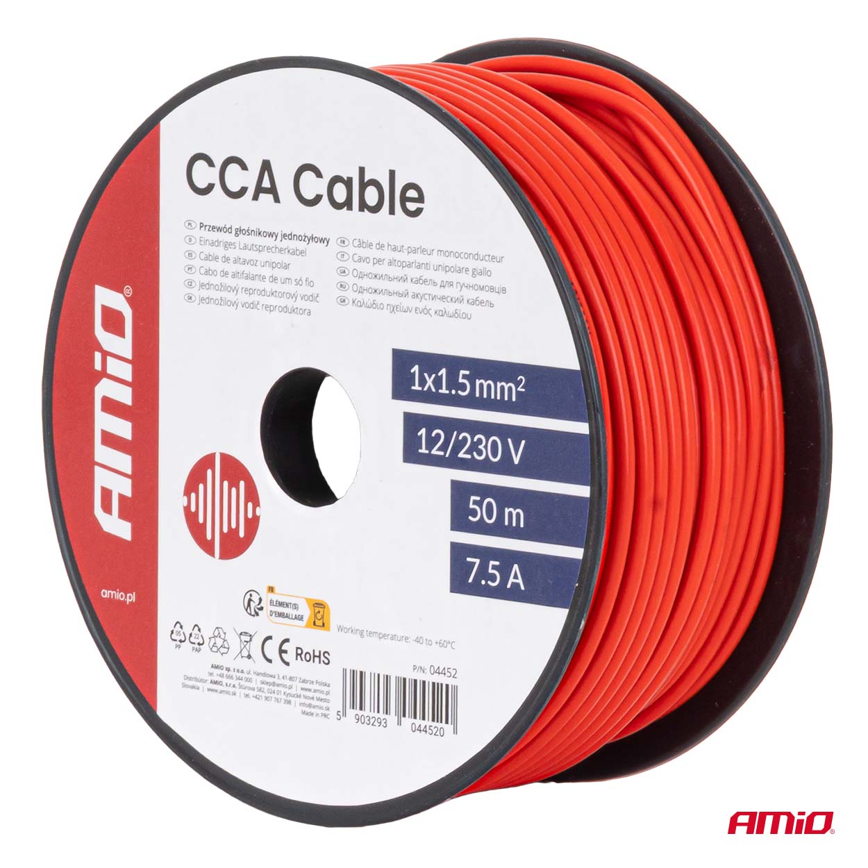 50 meter CCA-installationskabel til 12 V og 230 V