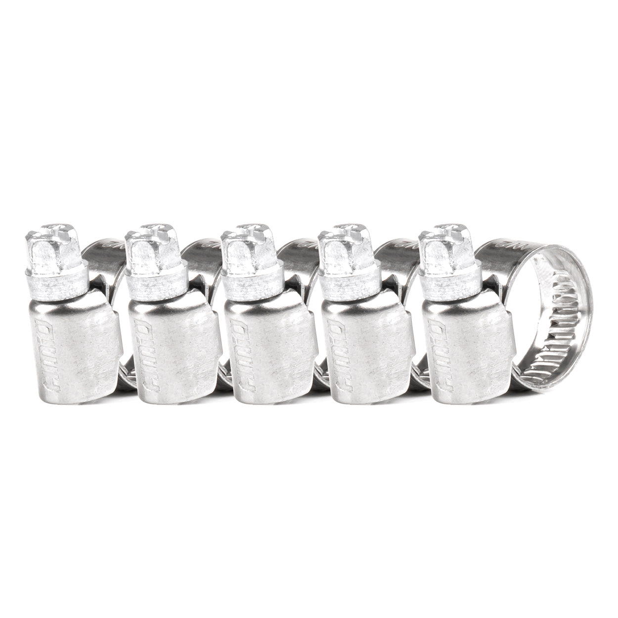 Slangeklemme i W2 rustfrit stål, 8-16 mm