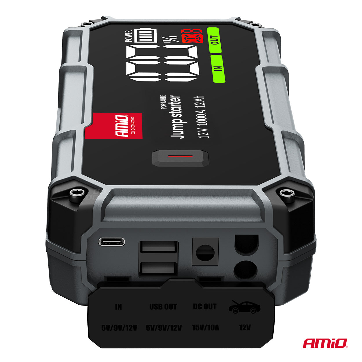 12 V jump starter med starthjælp