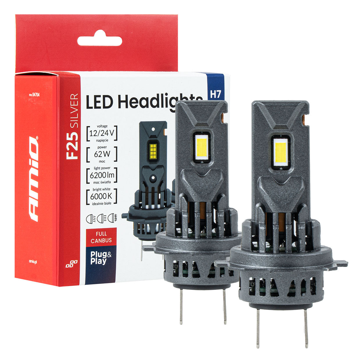 LED-forlygtepærer H7/H18 F25 SILVER