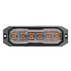 LED-advarselslampe med orange lys og hvidt baklys