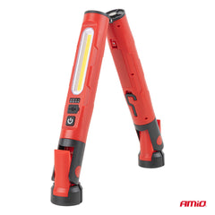 Inspektionslampe med magnet og klemme