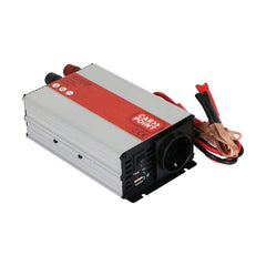 Carpoint-inverter 12V-230V 600W med batteriklemmer