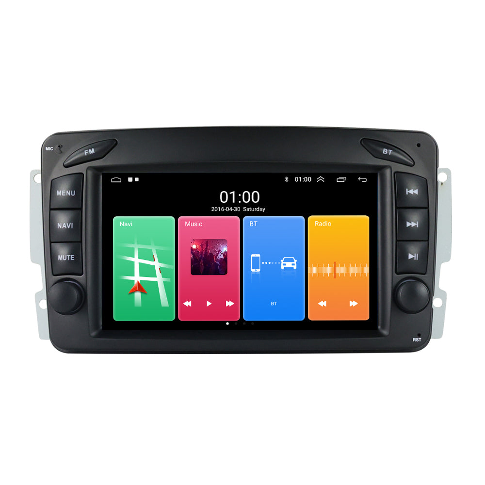 Mercedes-Benz W210 mm. 1998-2008 - 7" Radio m. Apple CarPlay og Android Auto (4+64GB)