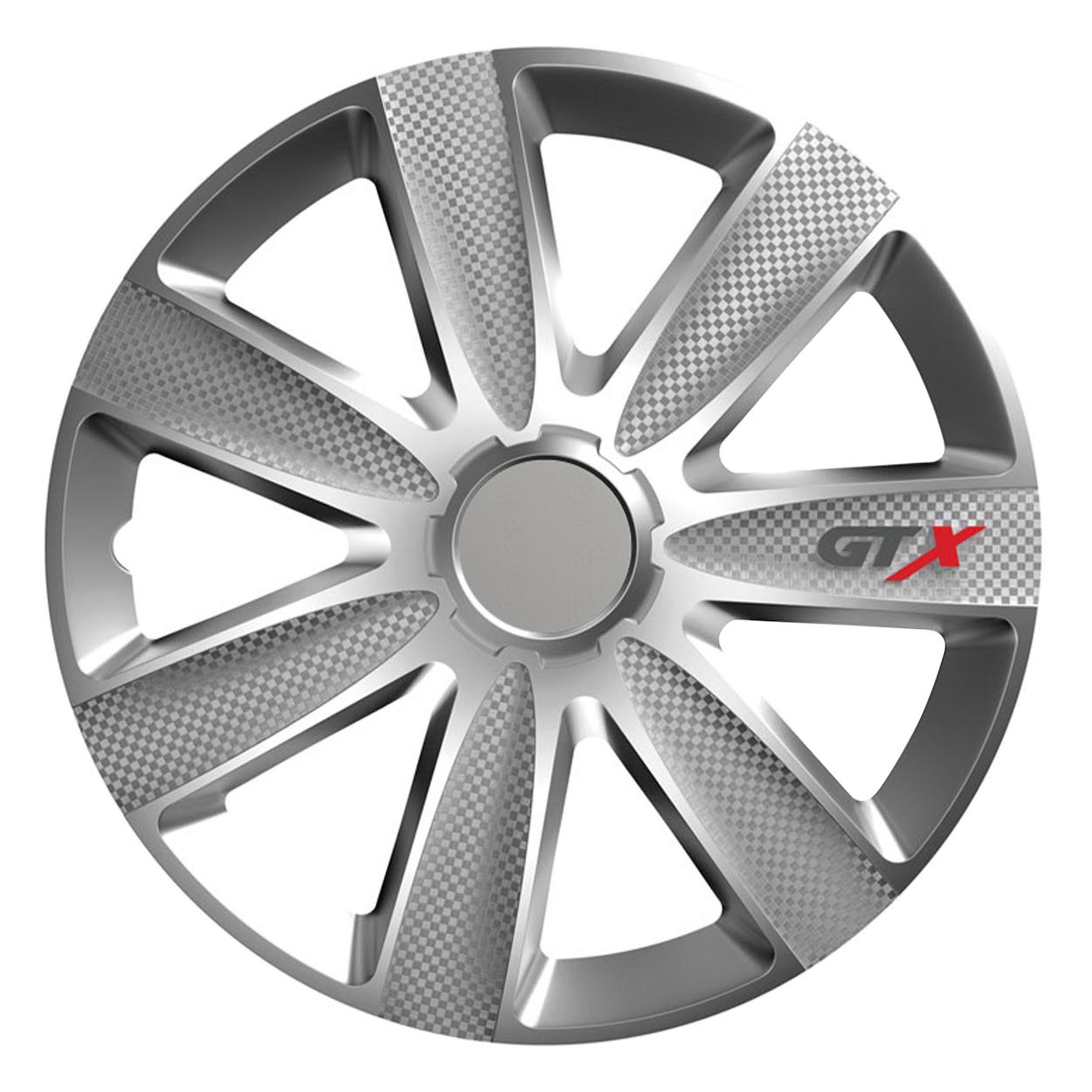 Versaco hjulkapsel GTX carbon sølv 14 tommer
