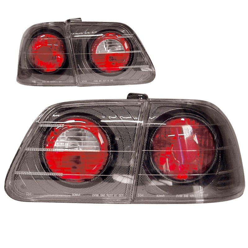 Baglygter sort/carbon til Civic 4D 1999