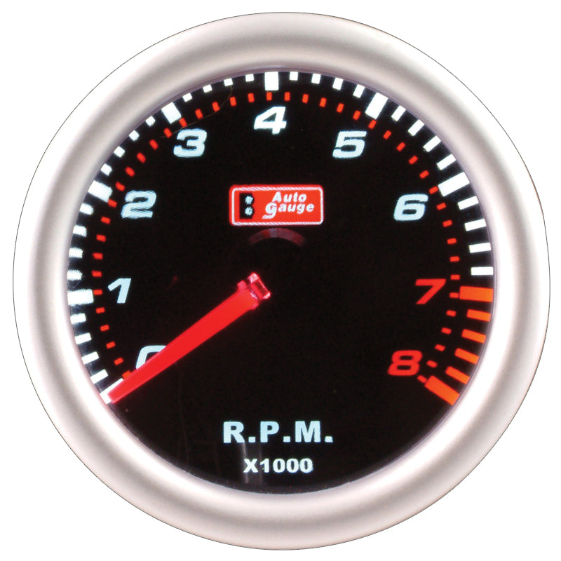 Omdrejningstæller sort 2" Auto Gauge