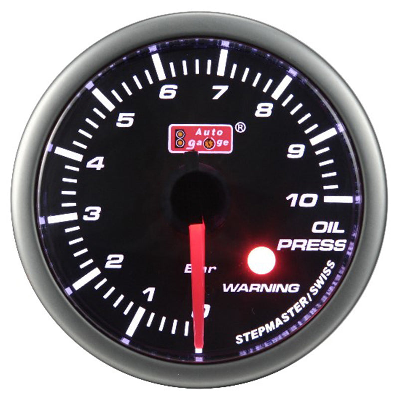 Olietryksmåler sort 2" Auto Gauge