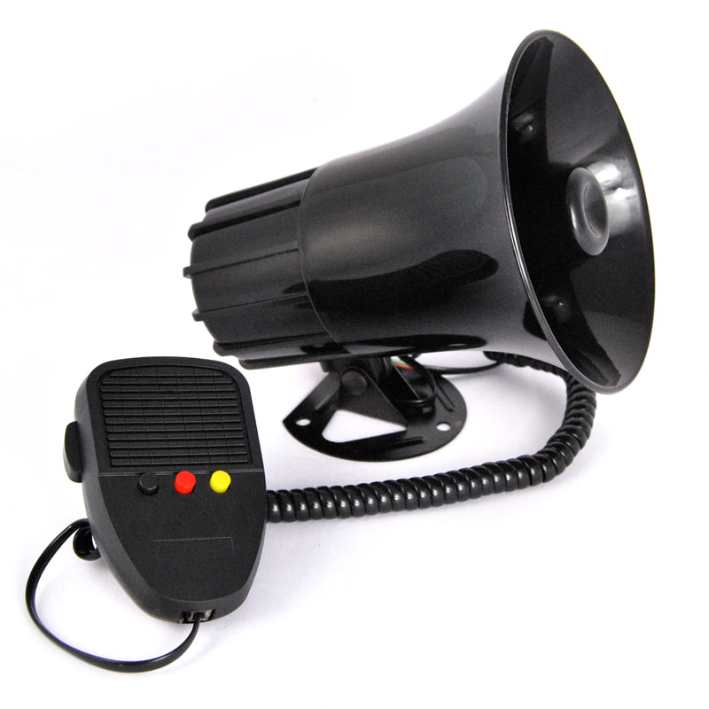 Politisirene 50W med mikrofon 12V