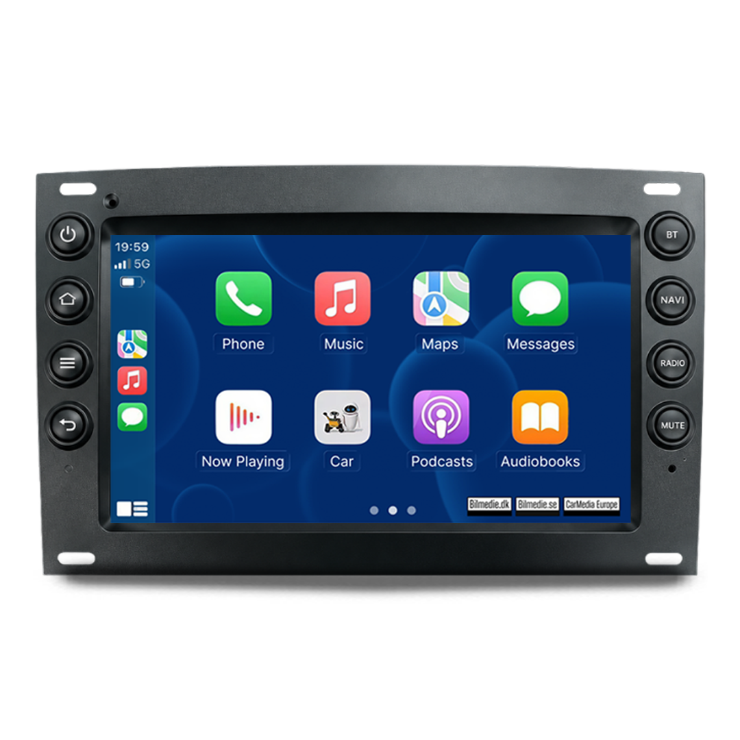 Renault Megane 2002-2009 - 7" Radio m. Apple CarPlay og Android Auto