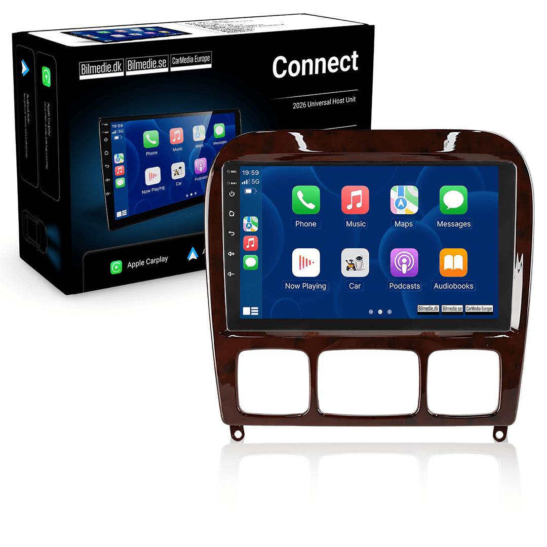 Mercedes S-Klasse/CL 1998-2005 – 9" Radio med Apple CarPlay og Android Auto