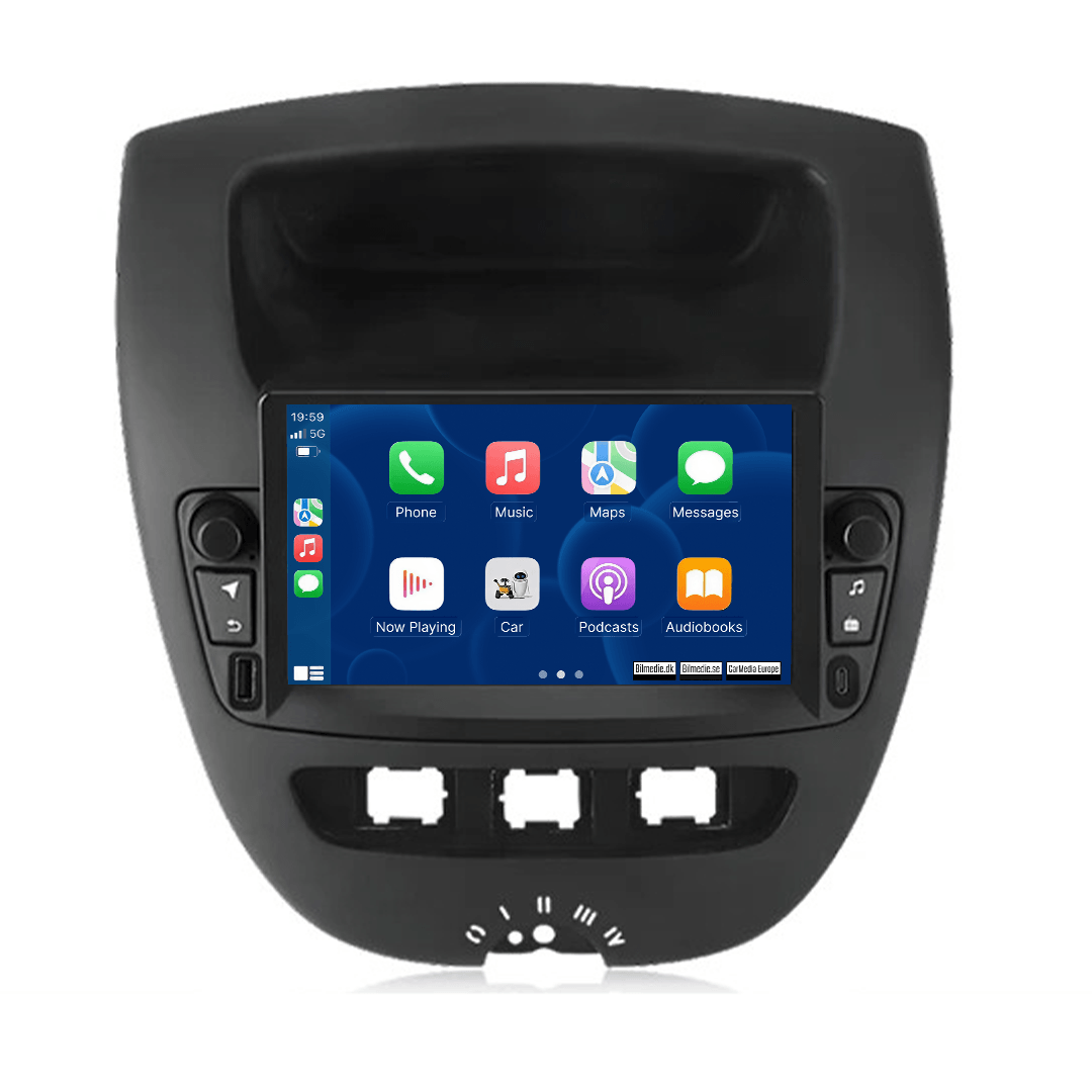 107, C1, Aygo 2005-2014 - 7" Radio m. Apple CarPlay og Android Auto