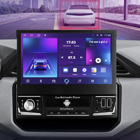 Universel - 7" radio m. Apple CarPlay og Android Auto