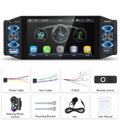 1 DIN 5" Touchskærm med trådløs Apple CarPlay & Android Auto
