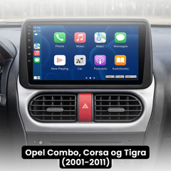 Opel Combo/Corsa/Tigra 2001-2011 - 9" Radio m. Apple CarPlay og Android Auto