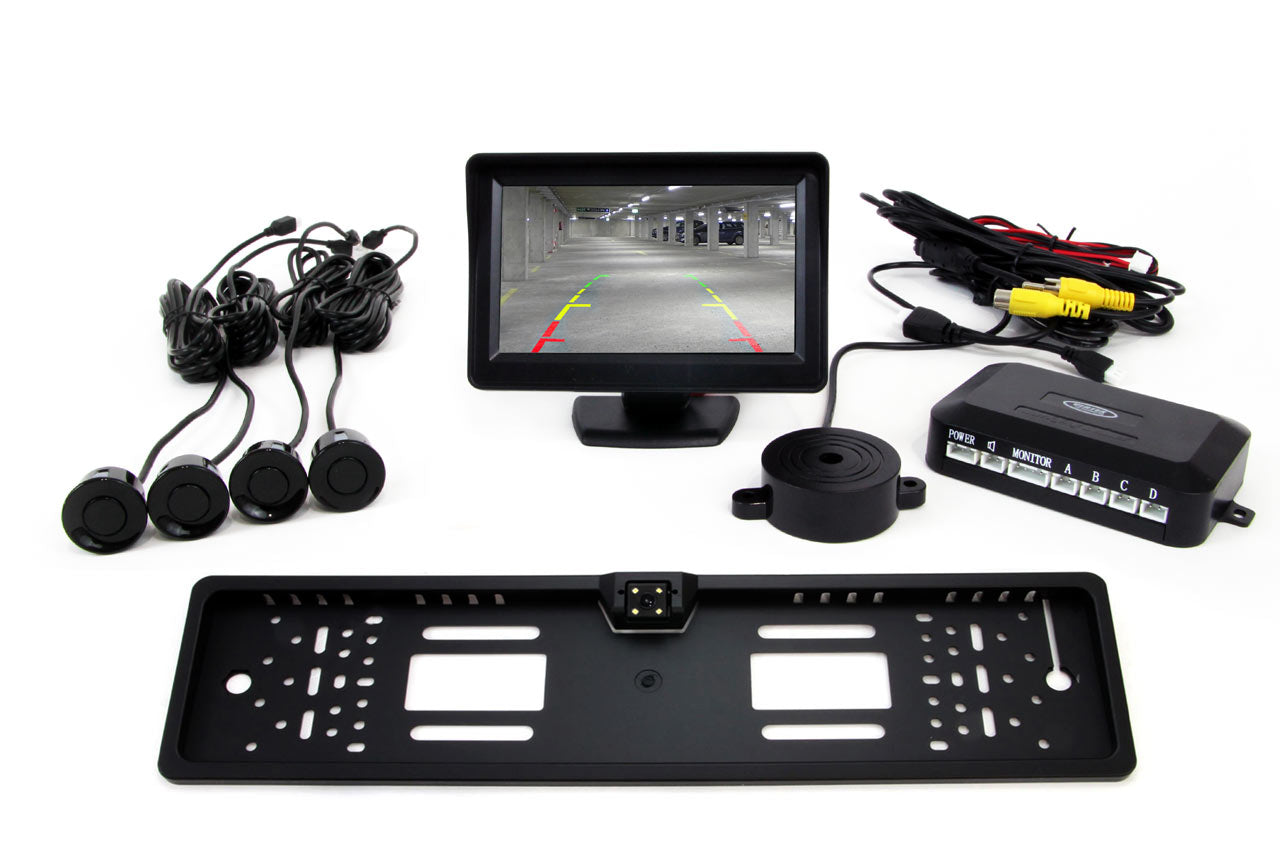 Parkeringsassistent med 4,3 tommer TFT-display og kamera