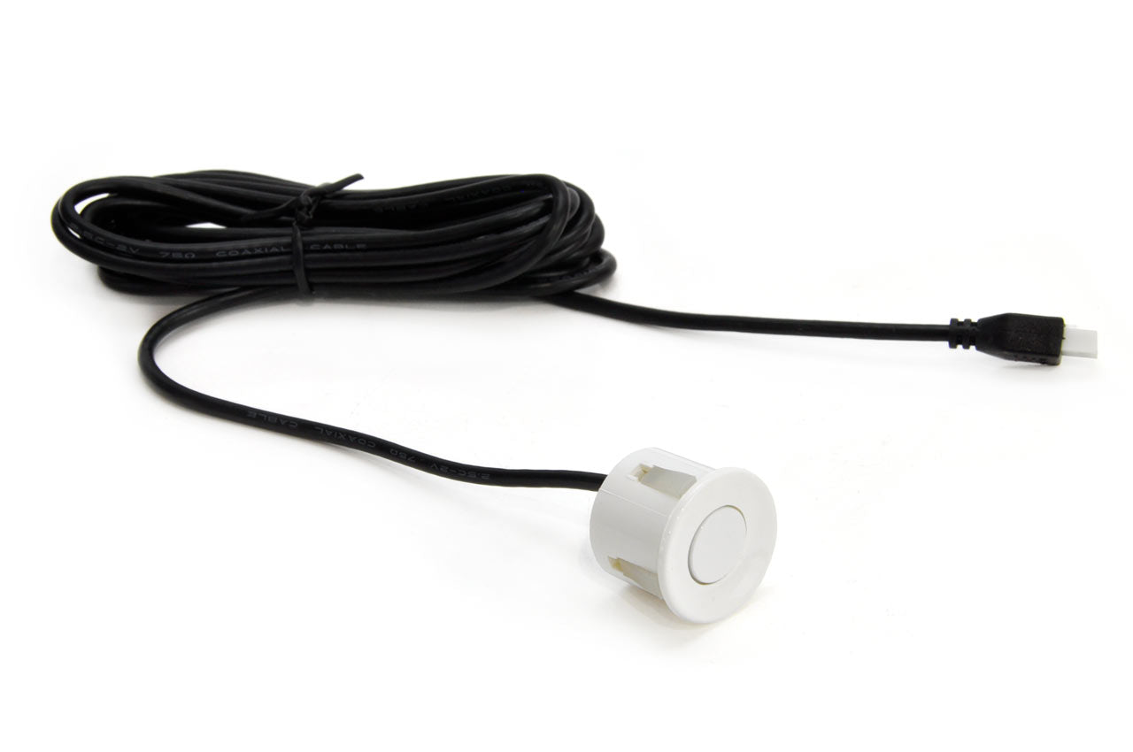 Hvid parkeringssensor med 22 mm diameter
