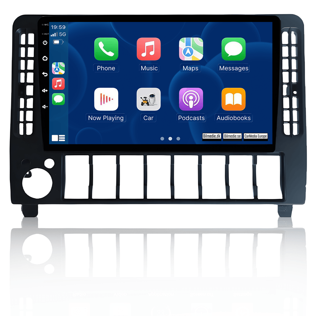 Audi 100 (C3) - 9" Radio m. Apple CarPlay og Android Auto