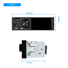 Universel - 4" 1-din radio m. Apple Carplay og Android Auto (kablet)